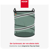 Selbststehender Pop-Up Gartensack mit integrierter Federstahlspirale für die einfache Gartenarbeit