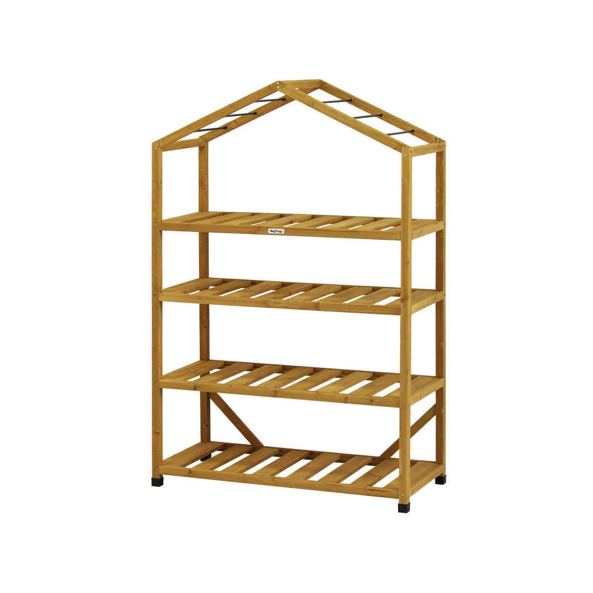 Großes VegTrug Foliengewächshaus 111x49x168 cm mit stabilem Rahmen aus Zedernholz für den Garten