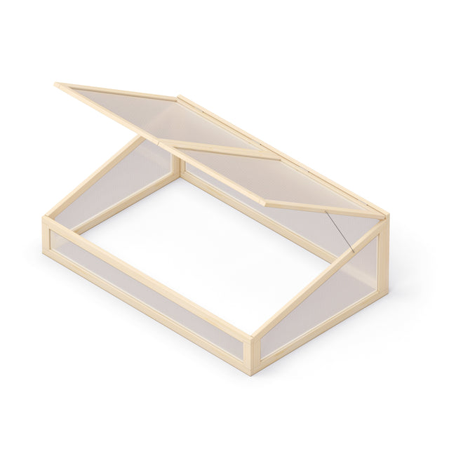 upyard Frühbeet-Aufsatz - Schutz für Ihren Anbau | 120x80 cm | Natur