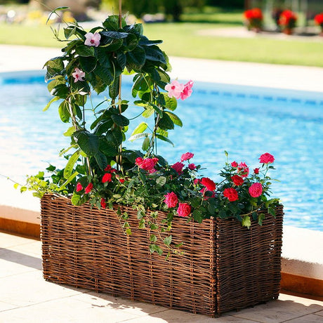 Hochbeet aus Weide - Inklusive Pflanztasche