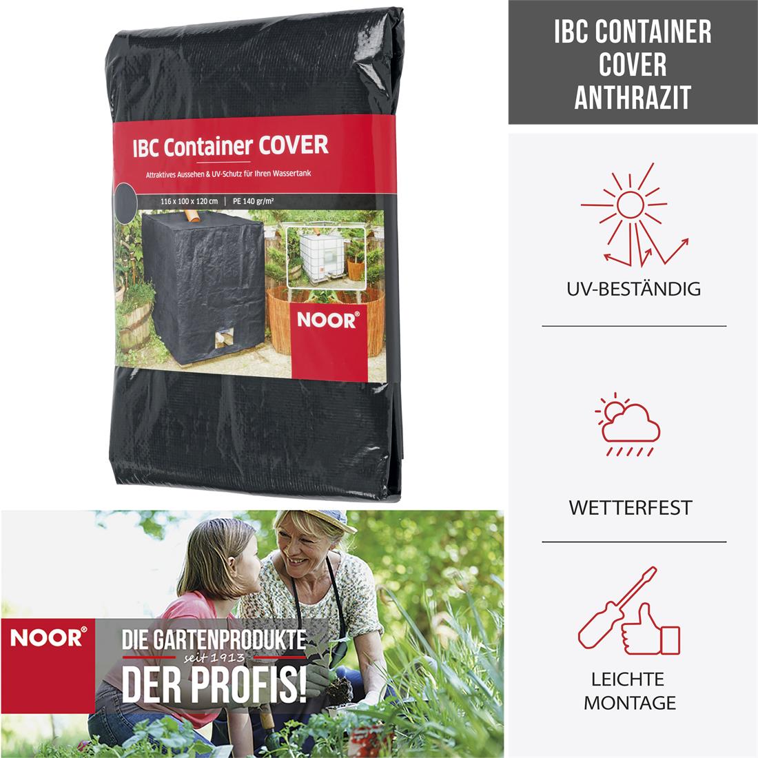 IBC Container Cover Anthrazit Infos NOOR