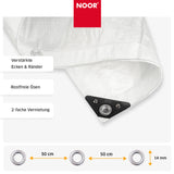 Stabile, rostfreie Metall-Ösen am verstärkten Rand der HOBBY-Gewebeplane für eine einfache Fixierung