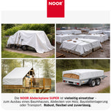 Abdeckplane SUPER im Außeneinsatz zum Schutz von Gartenmöbeln, Fahrzeugen oder Baumaterial vor Regen und UV-Strahlung