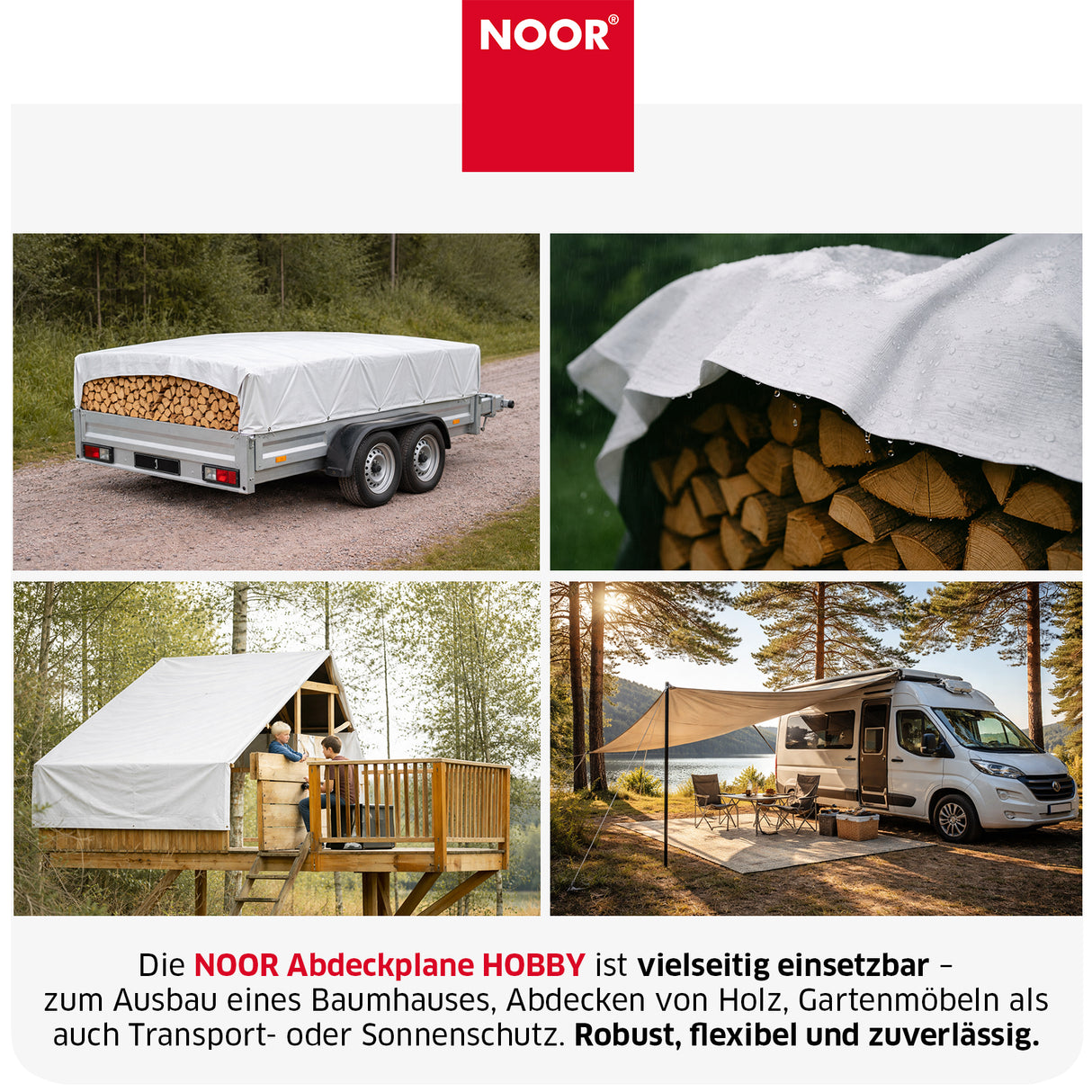 Abdeckplane HOBBY im Einsatz zum Schutz vor Staub, Regen und Verschmutzung