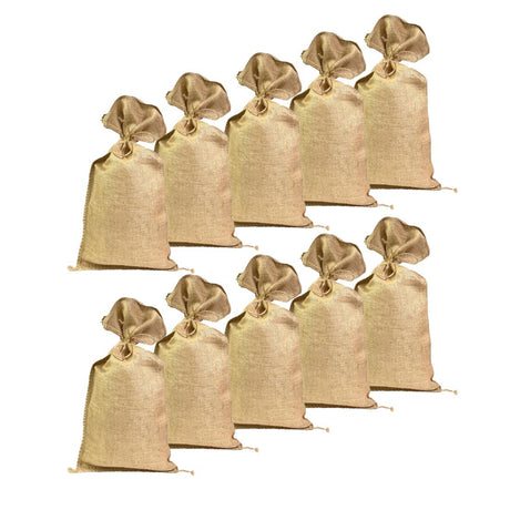 Set mit 10 Sandsäcken aus Jute 30x60cm für den Hochwasserschutz und die Gartenbefestigung