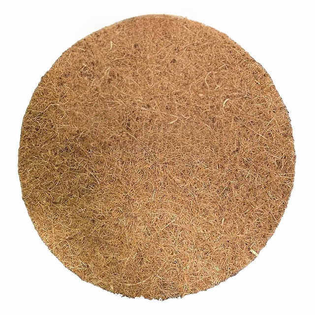 Runde Kokosscheibe von NOOR aus natürlichen Fasern zur Isolierung von Kübelpflanzen gegen Frost und Wind.