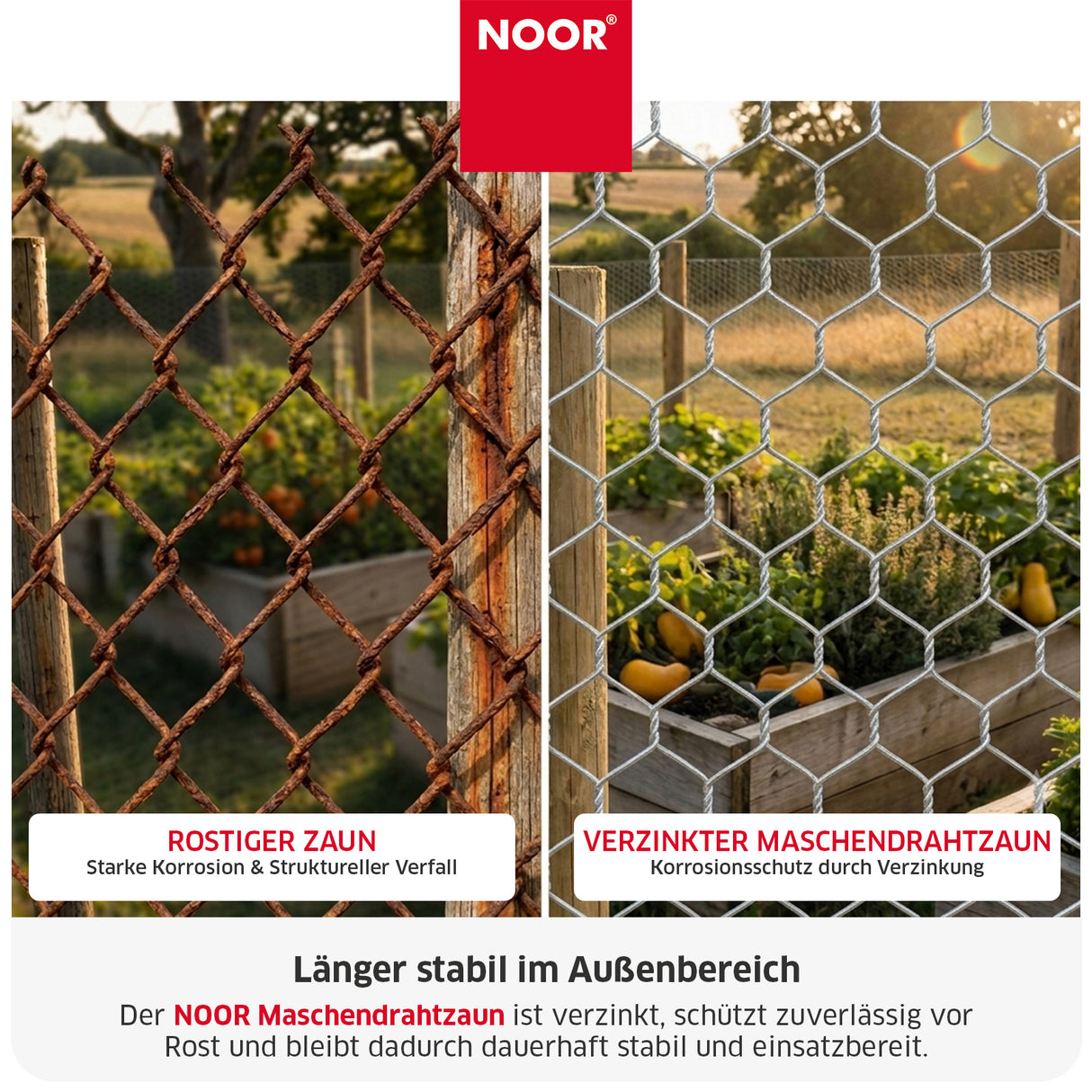 Maschendrahtzaun 13 mm Verzinkt Stabilität NOOR
