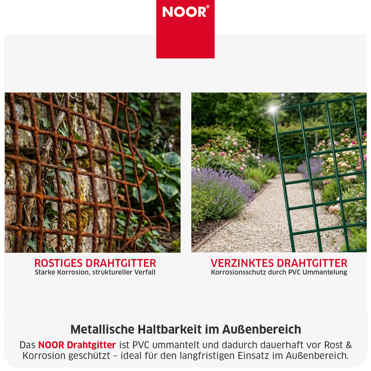 Drahtgitter 13 mm Grün Vergleich NOOR