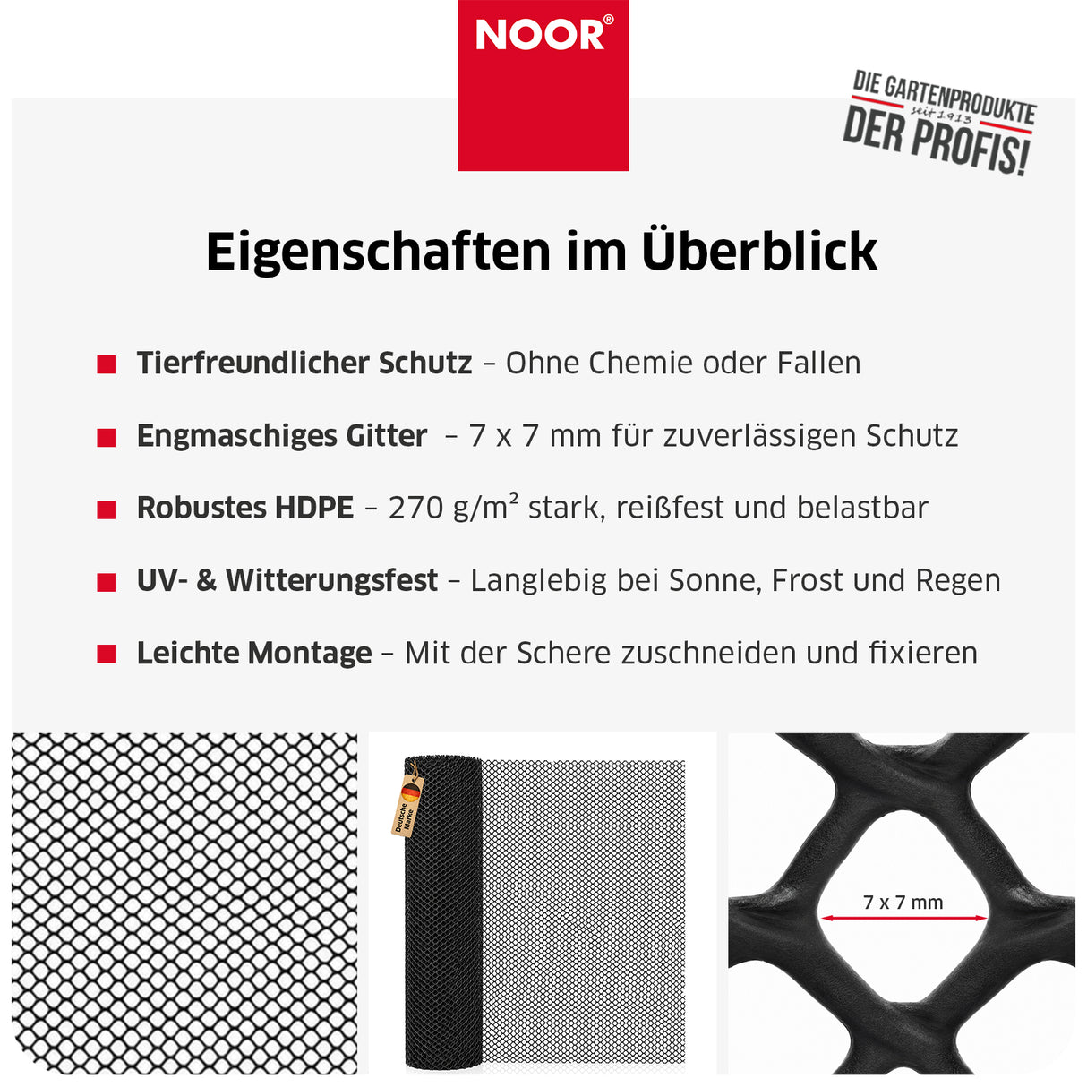Kompostgitter Mesh Eigenschaften NOOR
