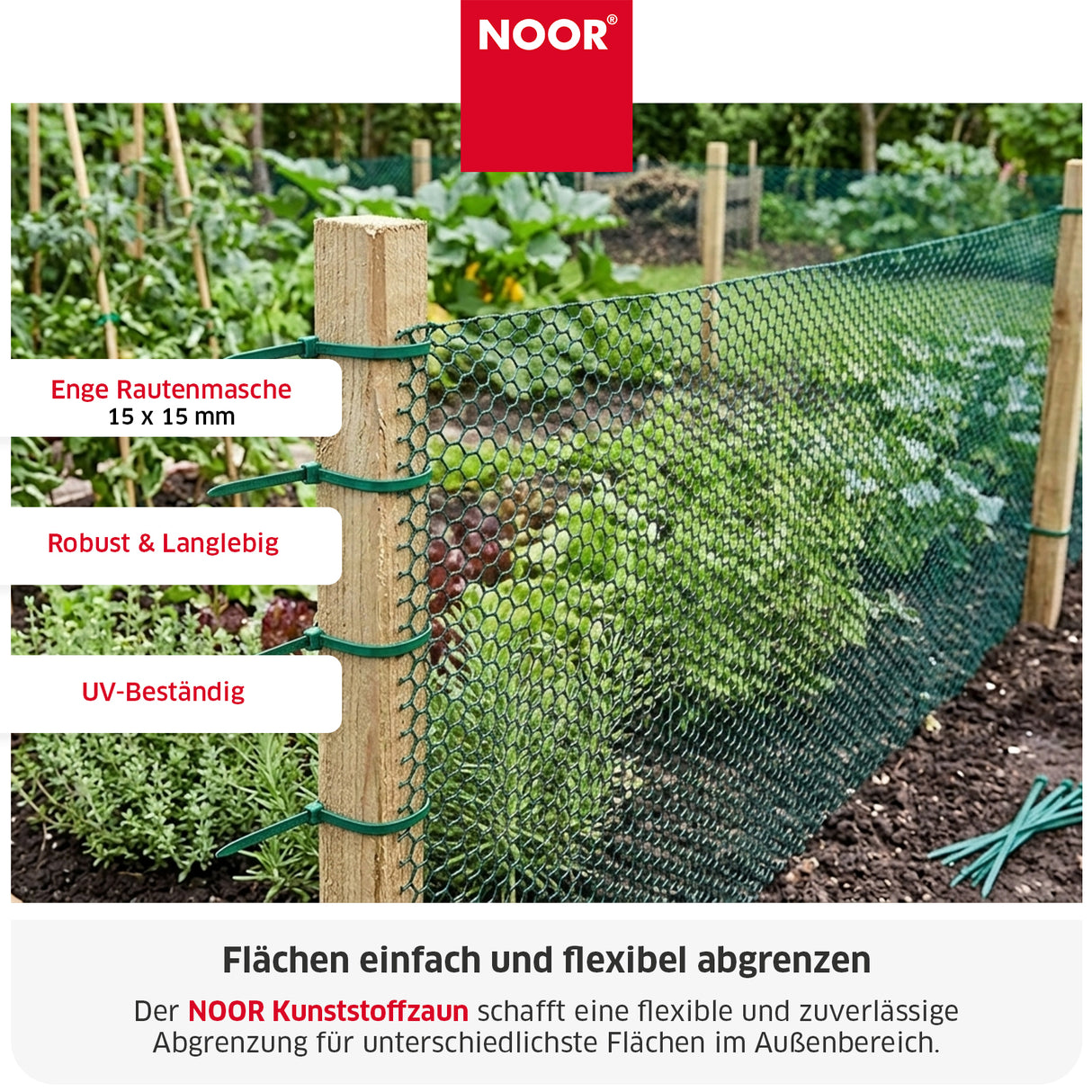 Kunststoffzaun 270 g/m² Infos Grün NOOR