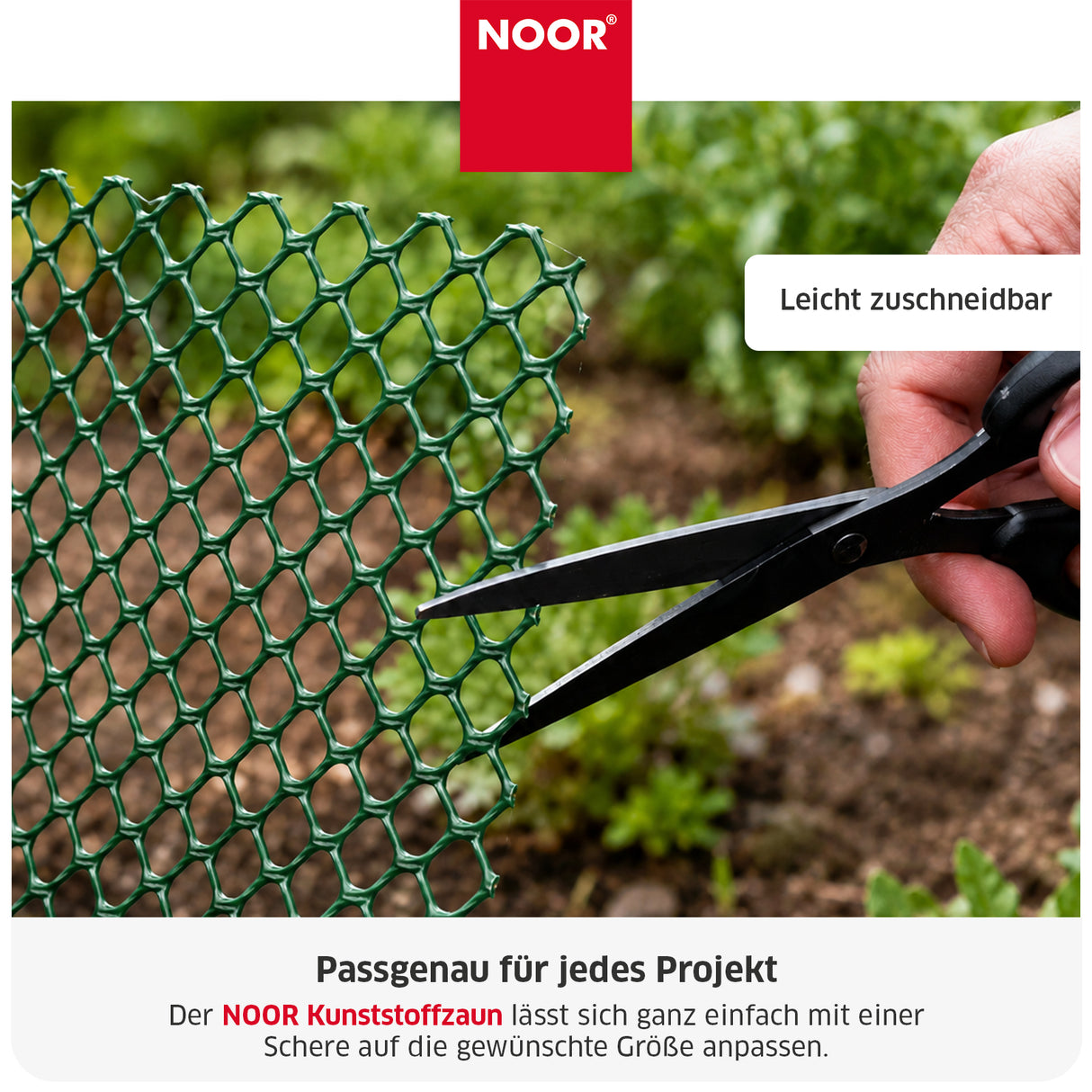 Kunststoffzaun 270 g/m² Zuschneidbar Grün NOOR