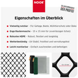Kunststoffzaun 270 g/m² Eigenschaften Schwarz NOOR