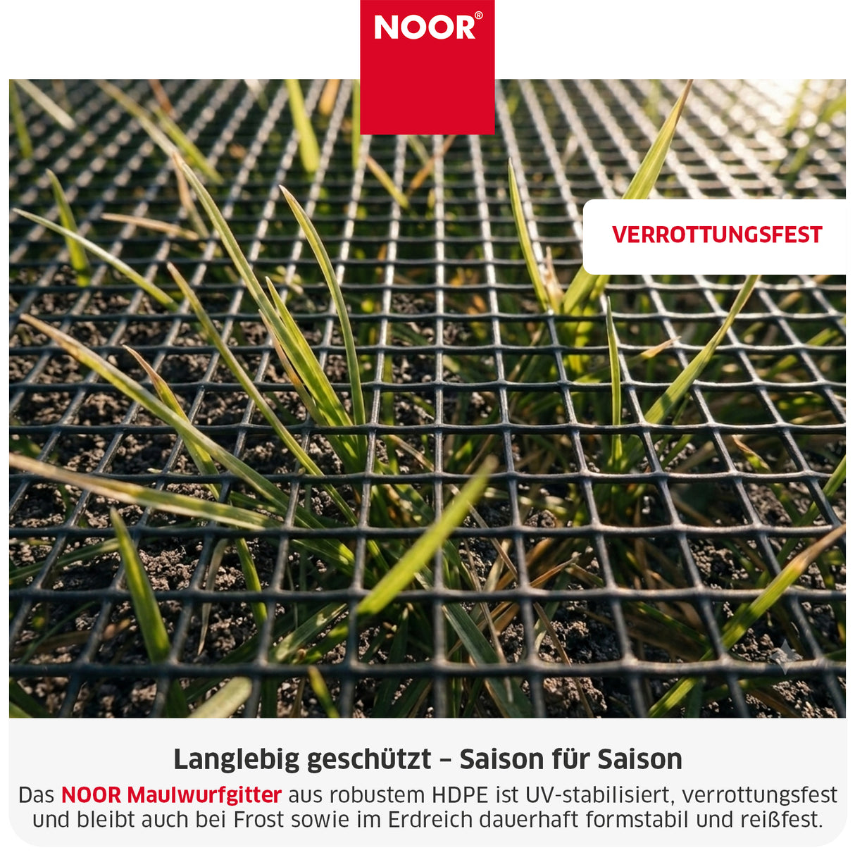 Maulwurfgitter Mesh Langlebigkeit NOOR