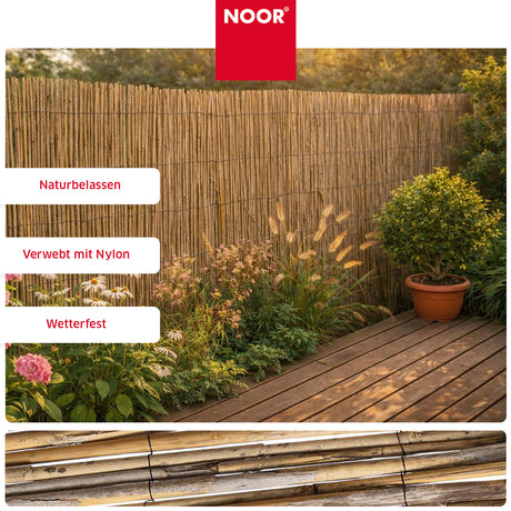 Schilfrohrmatte CANNES - Nylon - Natur - Verschiedene Größen