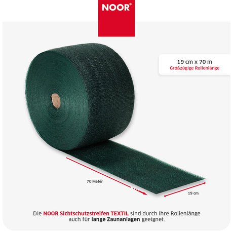 Sichtschutzstreifen TEXTIL - winddurchlässig - 0,19x70 m