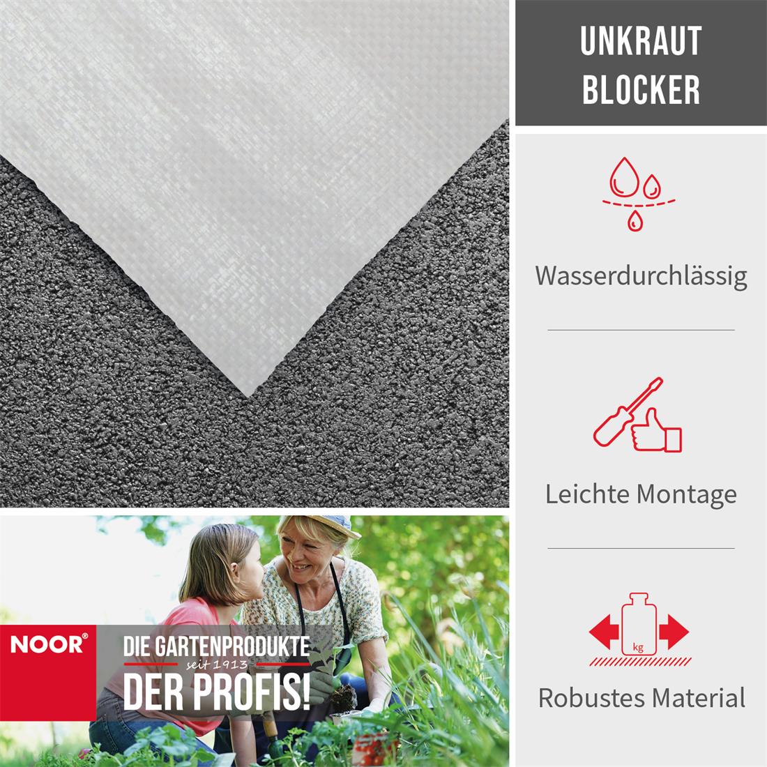 Unkrautblocker 105 g/m² Infos Weiß NOOR