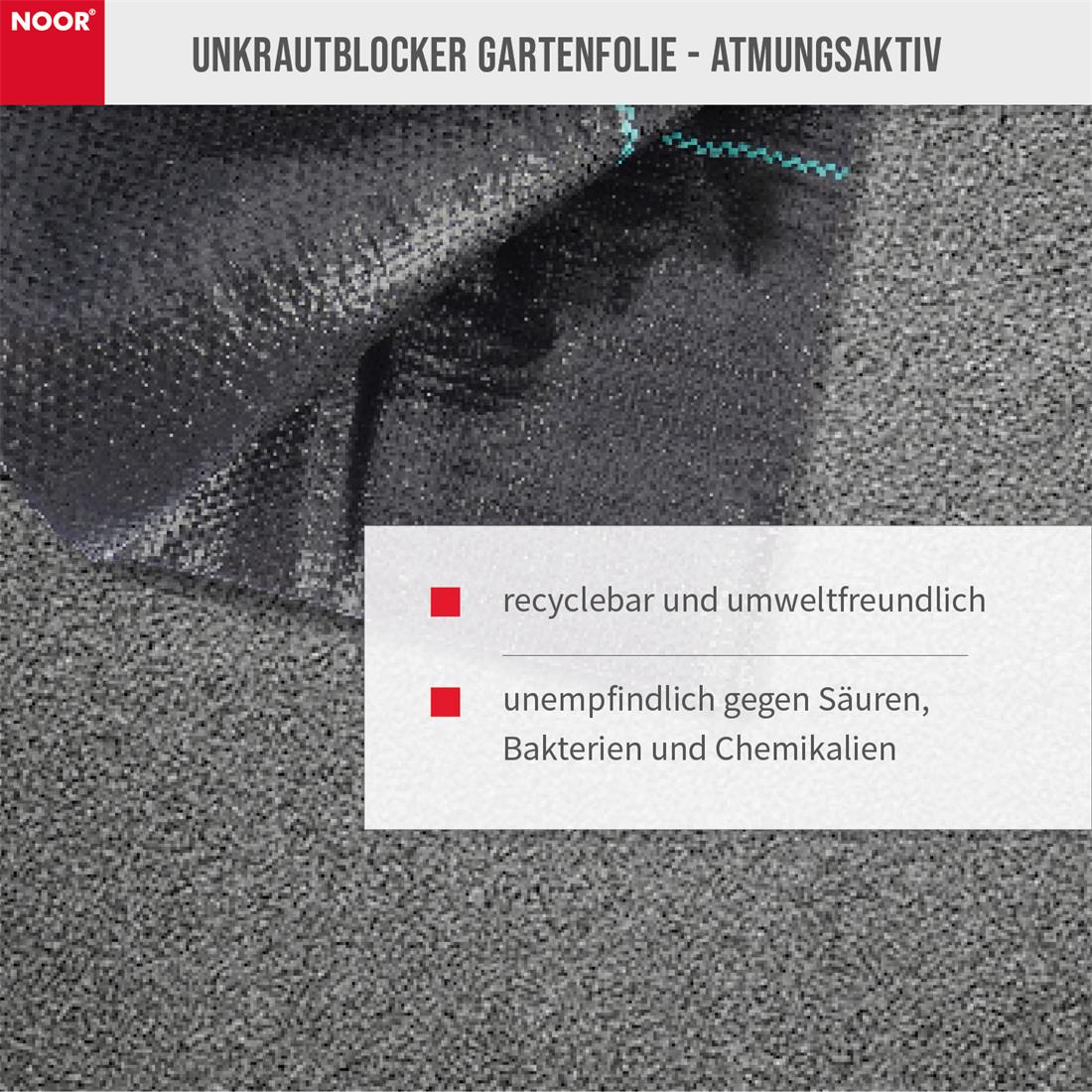 Unkrautblocker 105 g/m² Eigenschaften Schwarz NOOR