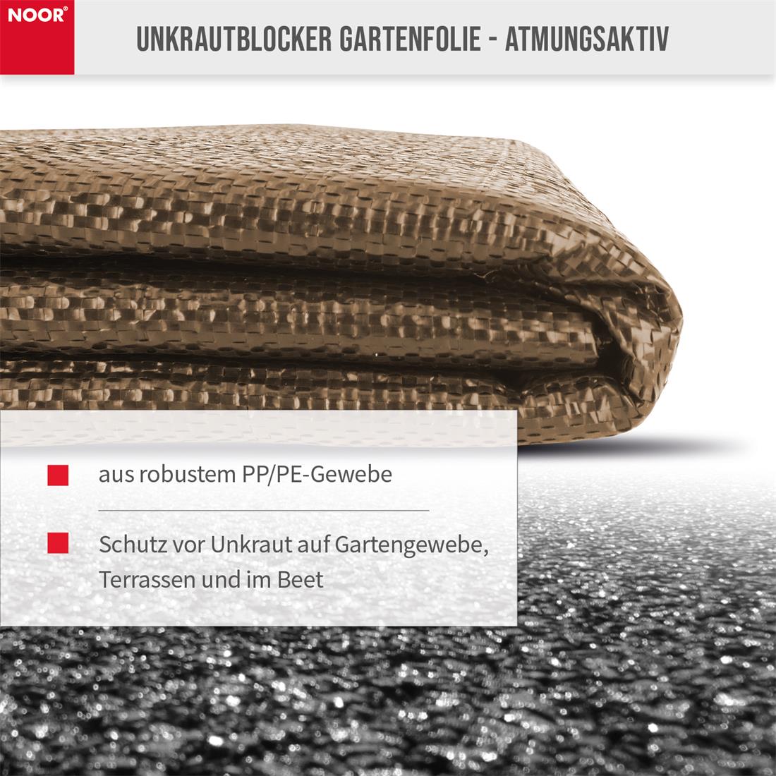 Unkrautblocker 105 g/m² Material Braun NOOR