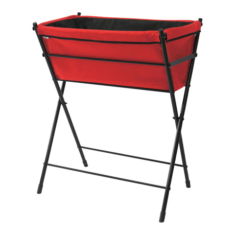 Mobiles Hochbeet VegTrug Poppy Go mit farbenfrohem Vliesstoff-Behälter und klappbarem Metallgestell