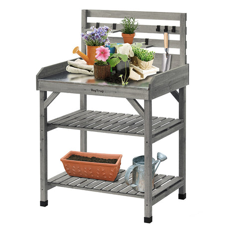 Ergonomischer VegTrug Pflanztisch aus FSC-zertifiziertem Zedernholz für komfortables Arbeiten im Garten