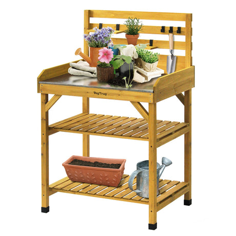 Ergonomischer VegTrug Pflanztisch aus FSC-zertifiziertem Zedernholz für komfortables Arbeiten im Garten