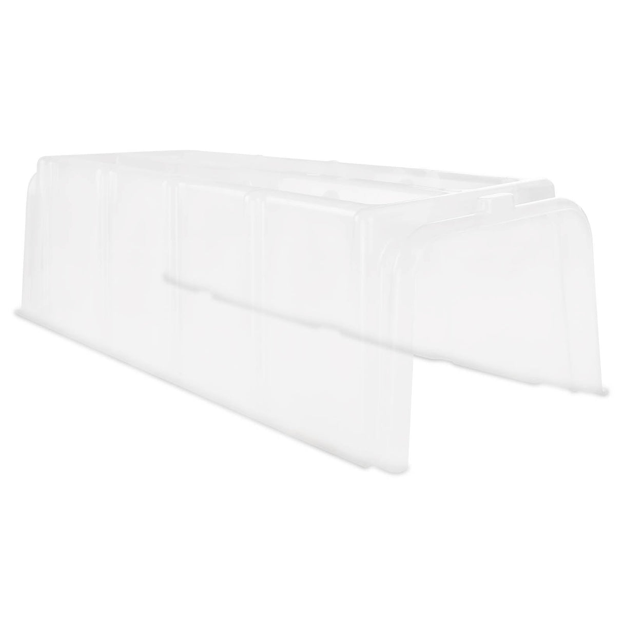 Transparenter Pflanztunnel MODULO von NOOR mit integrierten Bewässerungsmulden als modulares Mini-Gewächshaus für Beete.