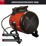Gewächshausheizung RED HEAT Integrierter Temperaturwächter NOOR