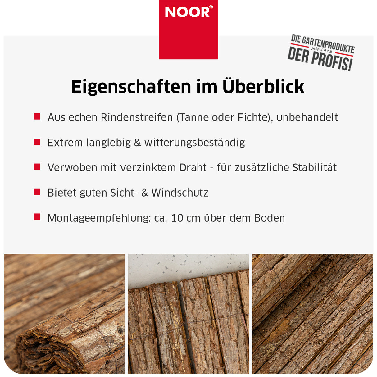 Rindenmatte COUNTRY - Natur - Verschiedene Größen