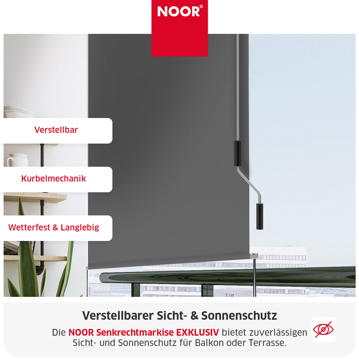 Senkrechtmarkise EXKLUSIV - Extra breit - 220 g/m²