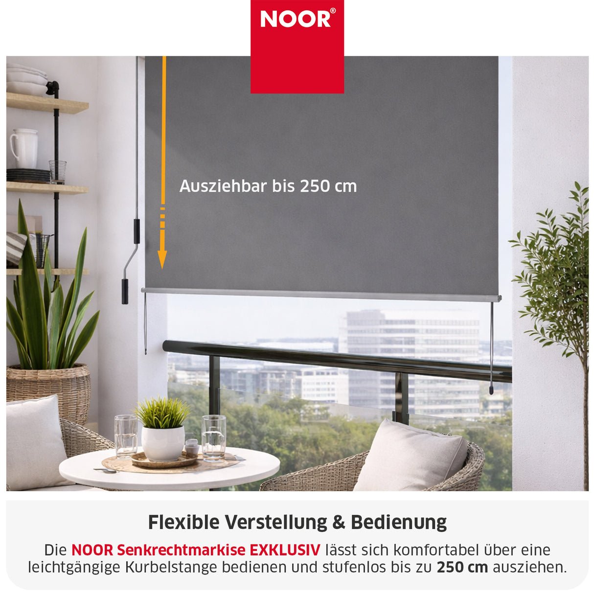 Senkrechtmarkise EXKLUSIV - Extra breit - 220 g/m²