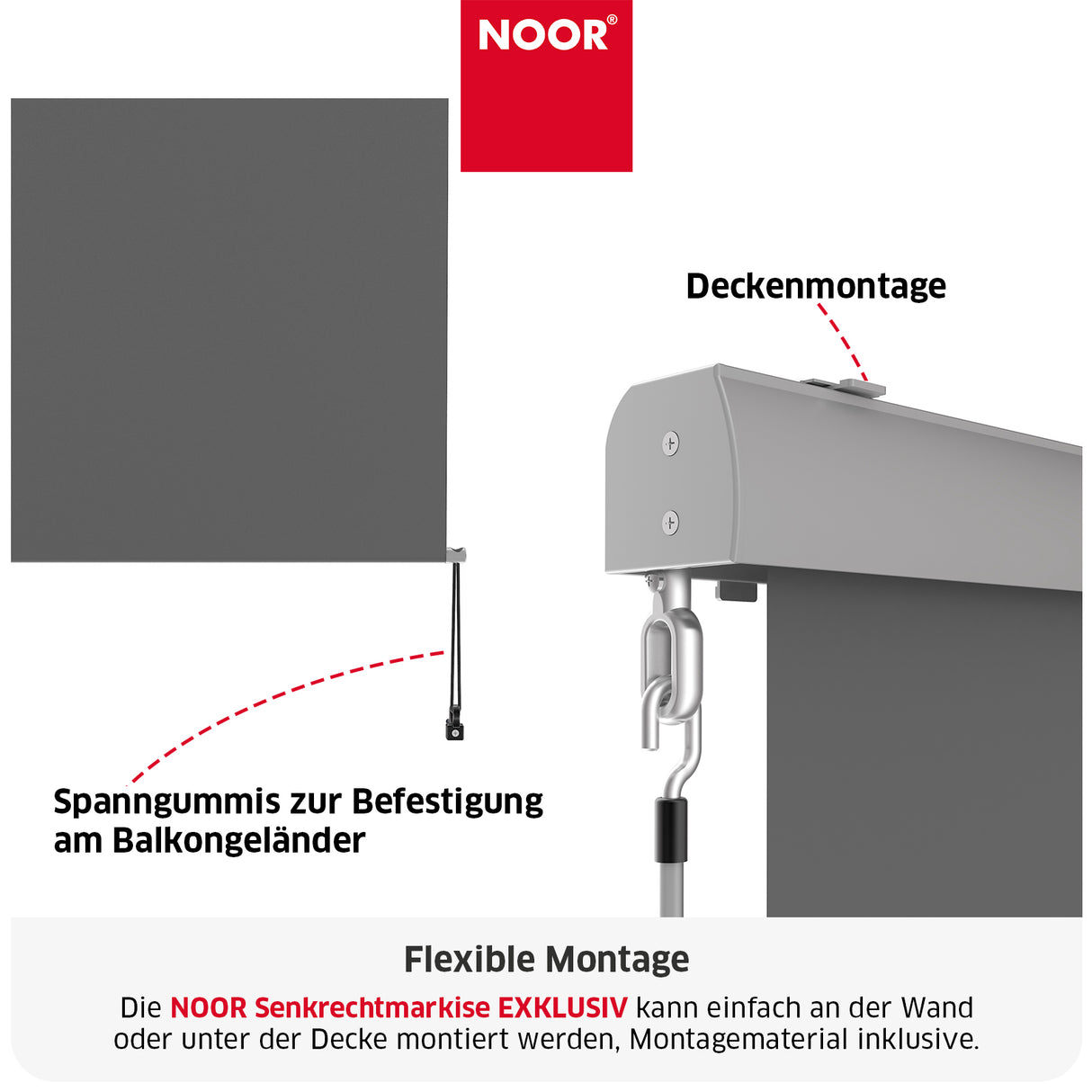 Senkrechtmarkise EXKLUSIV - Extra breit - 220 g/m²