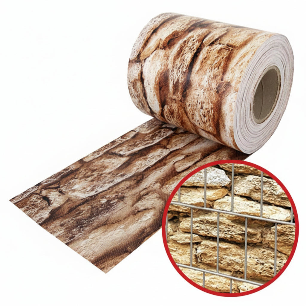 Zaunblende PVC - Ästhetische Sichtschutzstreifen für Ihren Zaun | Sandstein