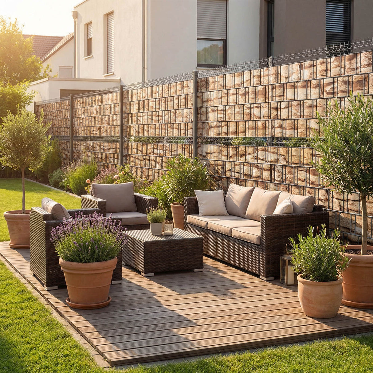 Sichtschutzstreifen PVC Design - 0,19x35 m