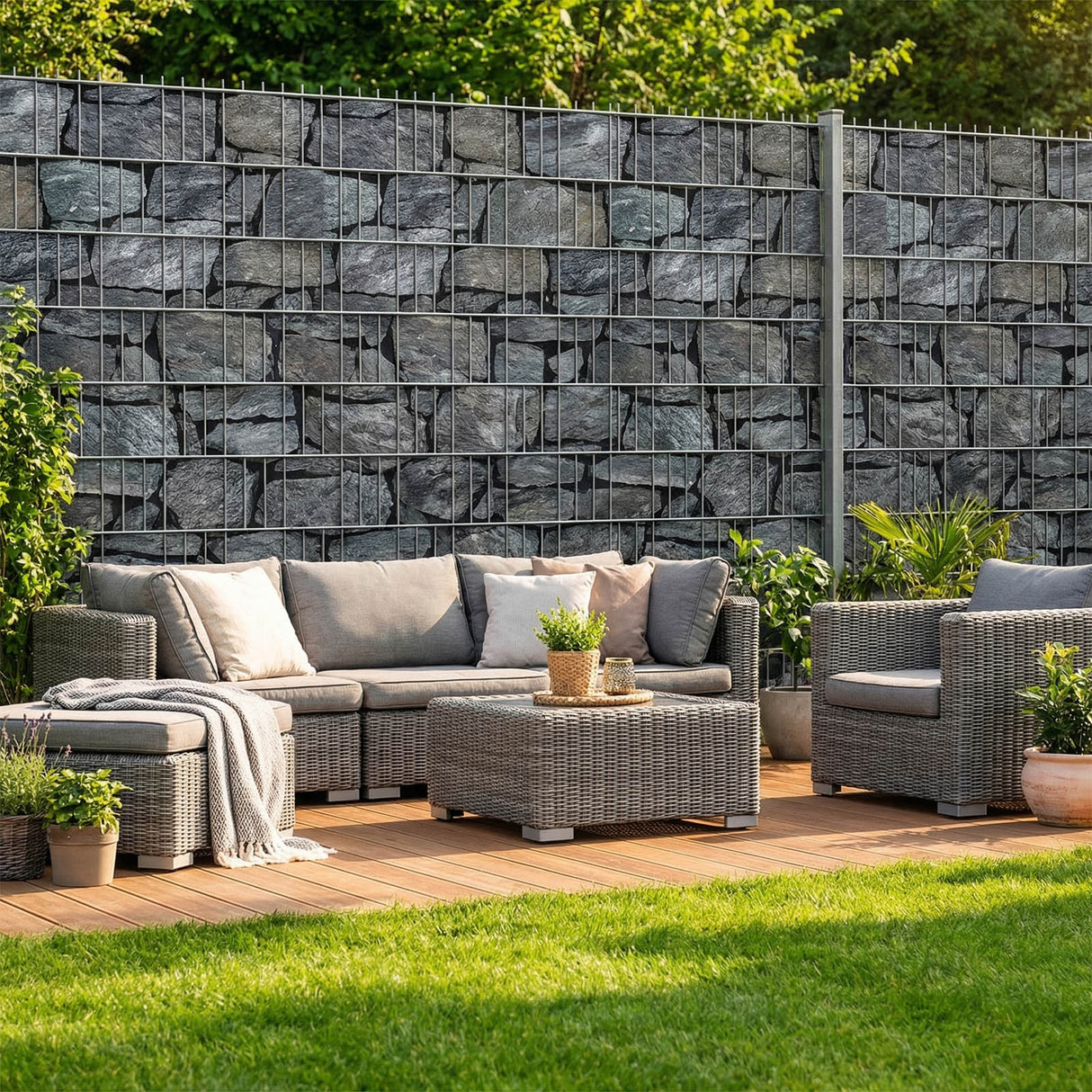 Sichtschutzstreifen PVC Design - 0,19x35 m