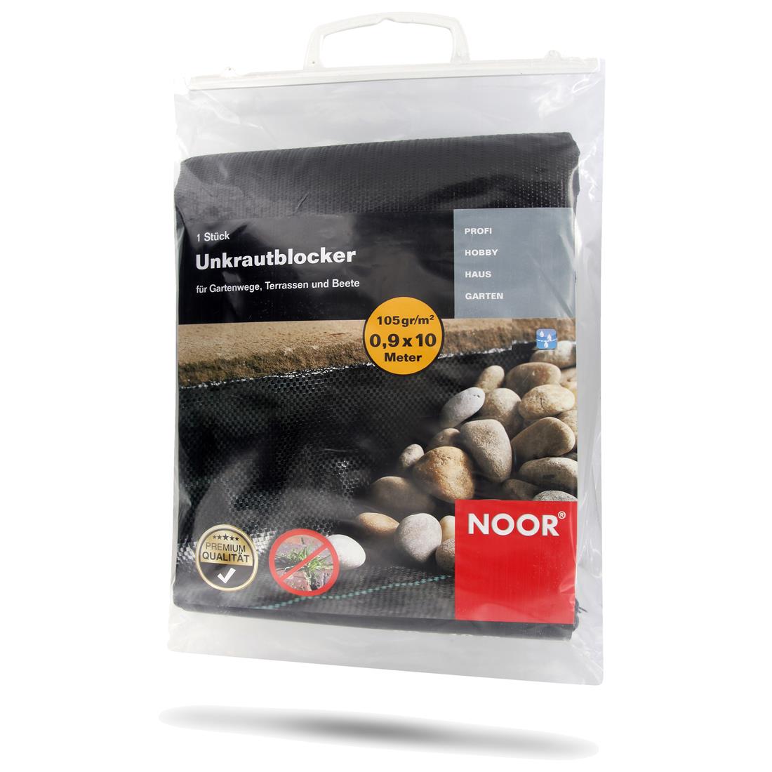 Unkrautblocker 105 g/m² Verpackung Schwarz NOOR