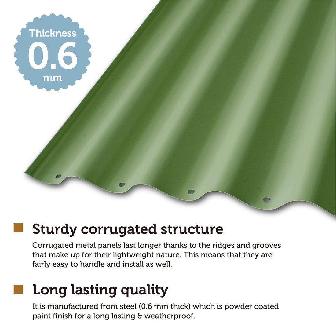 VegTrug® Metall-Hochbeet Sage Green Details NOOR