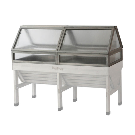 Passgenauer VegTrug Frühbeetaufsatz aus Holz und Polycarbonat für das VegTrug Klassik Hochbeet