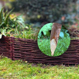 Weidensteckzaun von NOOR aus natürlichen Weidenstäben, 120 cm langes Flechtzaun-Element zur Beetbegrenzung im Garten.