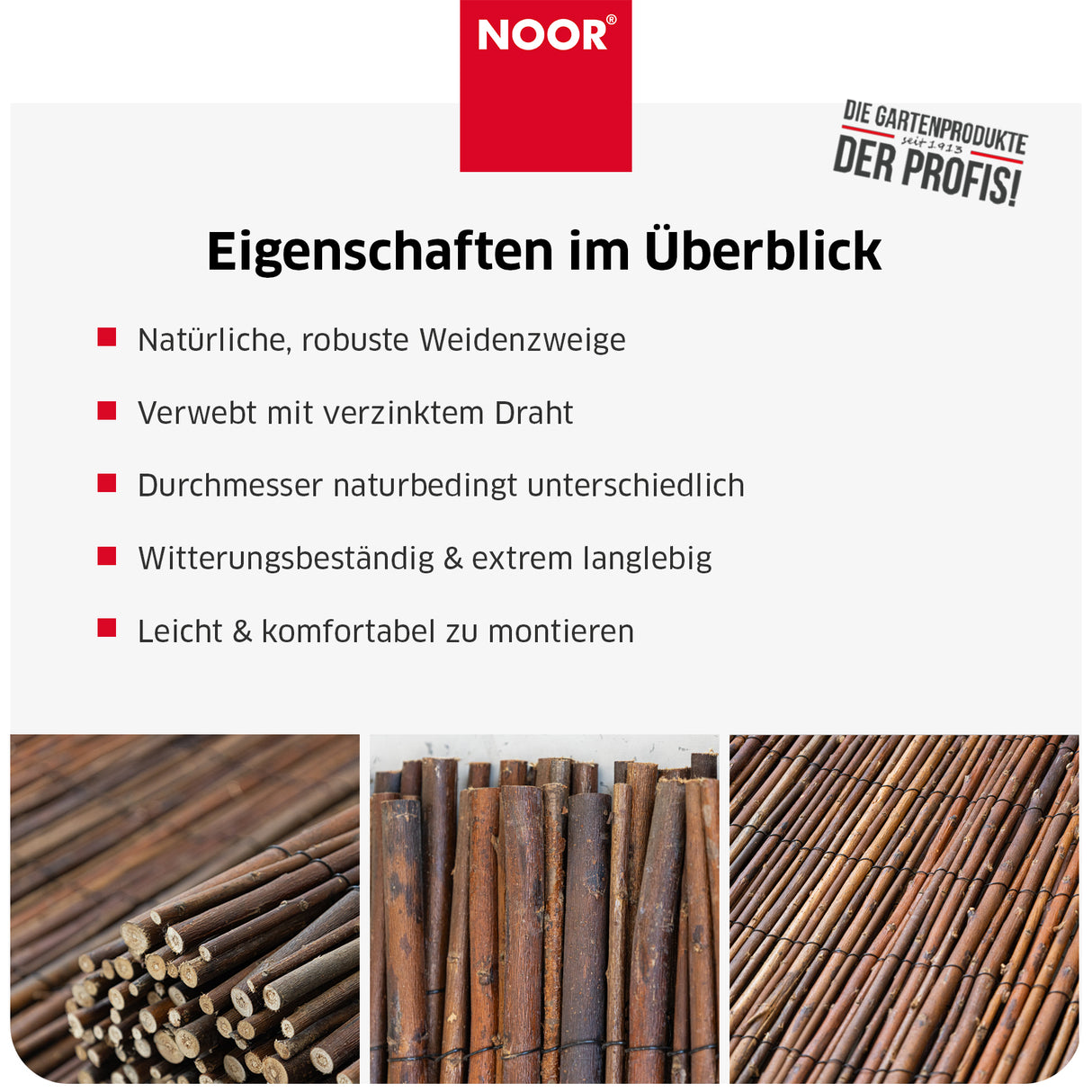 Weidenmatte DELUXE - Verschiedene Größen