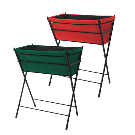 Mobiles Hochbeet VegTrug Poppy Go mit farbenfrohem Vliesstoff-Behälter und klappbarem Metallgestell