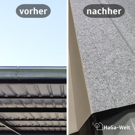 Antikondensvlies 95 g/m² Vergleich Vorher Nachher HaGa-Welt bei NOOR