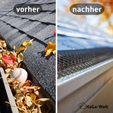 Dachrinnen Laubschutz Vergleich Vorher Nachher HaGa-Welt bei NOOR