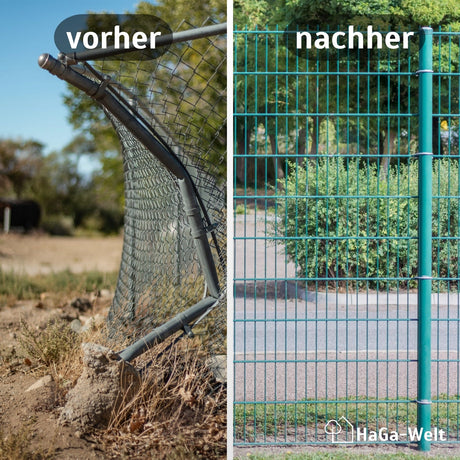 Kunststoffpfahl Vergleich Vorher Nachher HaGa-Welt bei NOOR