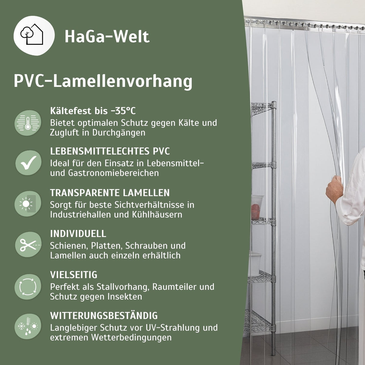 PVC-Streifen für Lamellenvorhang Infos HaGa bei NOOR