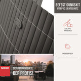 Befestigungskit für PVC Sichtschutzmatten Eigenschaften Anthrazit NOOR