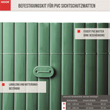 Befestigungskit für PVC Sichtschutzmatten Infos Grün NOOR