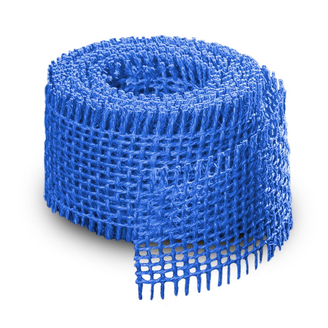 Jute Dekoband Rolle Blau NOOR