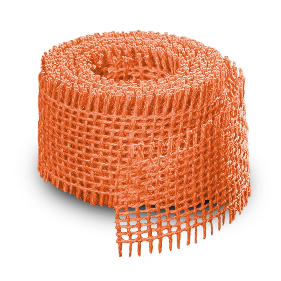 Jute Dekoband Rolle Orange NOOR